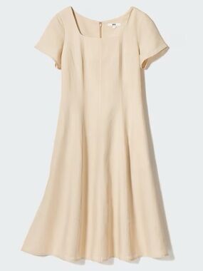 Uniqlo | Dresses | Nwt Uniqlo Ponte Short Sleeve Rayon Fit And Flare Dress  Dark Grey Size Small | Poshmark